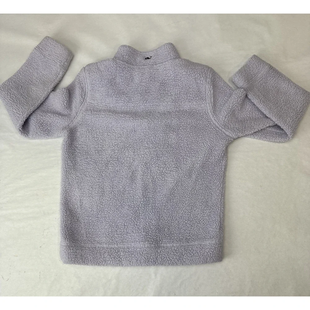 Vineyard Vines Fleece Quarter Zip Pullover Jacket Lavender Kids Size Med 10/12